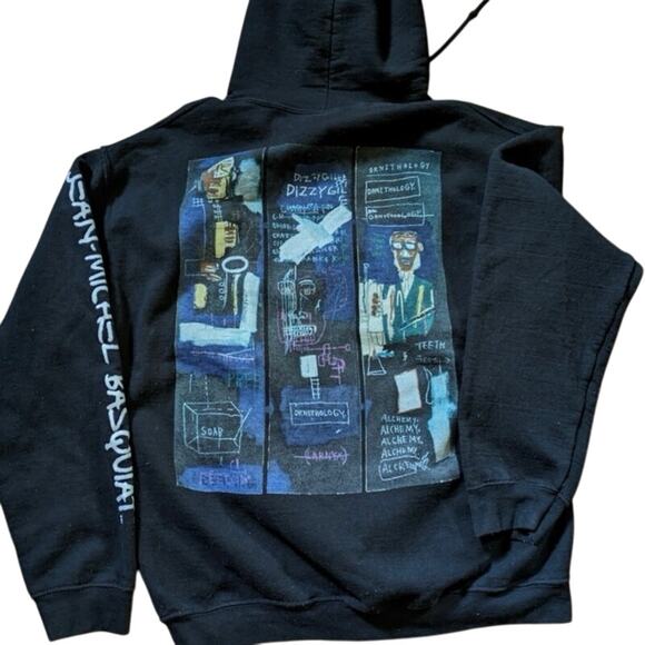 Jean-Michel Basquiat Horn Players Hoodie, Size Medium / P2P 22” - Picture 1 of 5